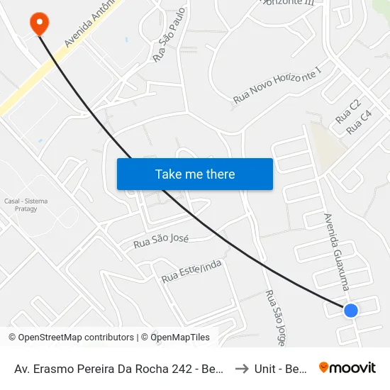 Av. Erasmo Pereira Da Rocha 242 - Benedito Bentes Maceió - Al 57084-390 Brasil to Unit - Benedito Bentes map