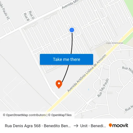 Rua Denis Agra 568 - Benedito Bentes Maceió - Al Brasil to Unit - Benedito Bentes map