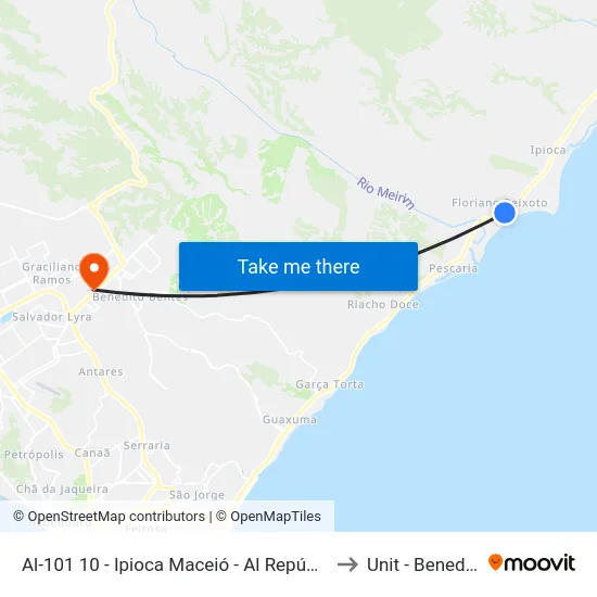 Al-101 10 - Ipioca Maceió - Al República Federativa Do Brasil to Unit - Benedito Bentes map