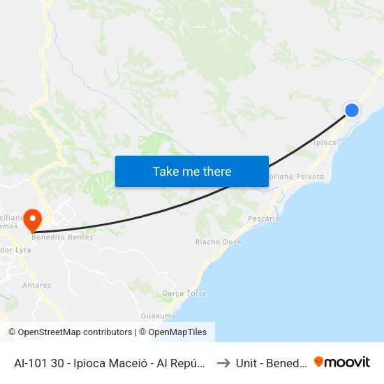 Al-101 30 - Ipioca Maceió - Al República Federativa Do Brasil to Unit - Benedito Bentes map