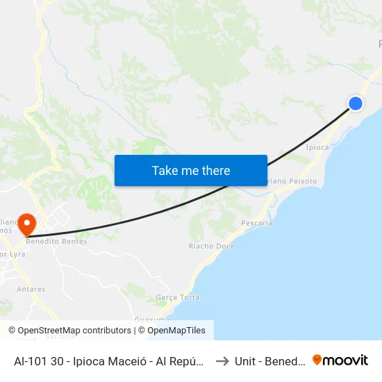 Al-101 30 - Ipioca Maceió - Al República Federativa Do Brasil to Unit - Benedito Bentes map