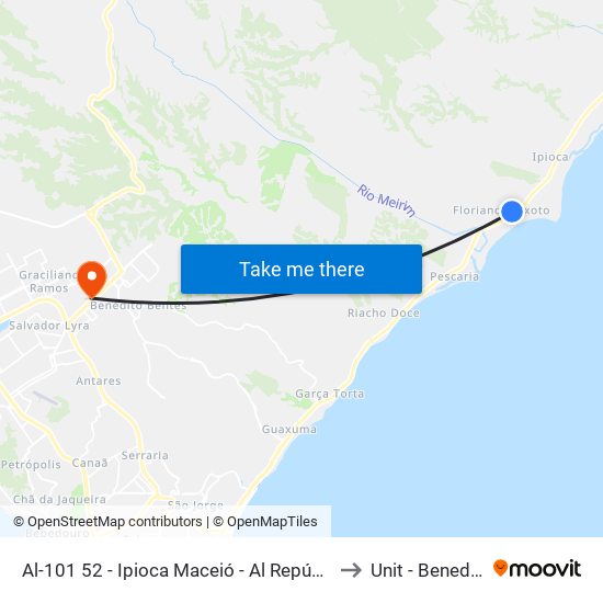 Al-101 52 - Ipioca Maceió - Al República Federativa Do Brasil to Unit - Benedito Bentes map