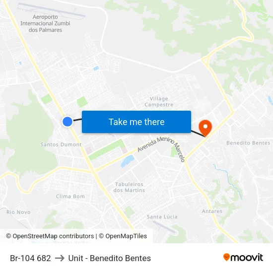 Br-104 682 to Unit - Benedito Bentes map