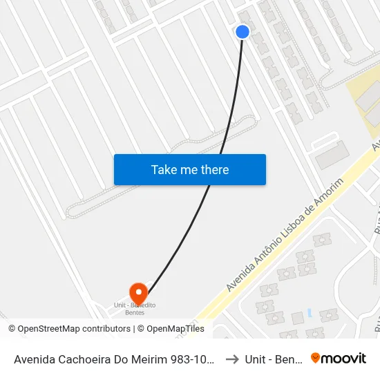 Avenida Cachoeira Do Meirim 983-1051 - Benedito Bentes Maceió - Al Brasil to Unit - Benedito Bentes map