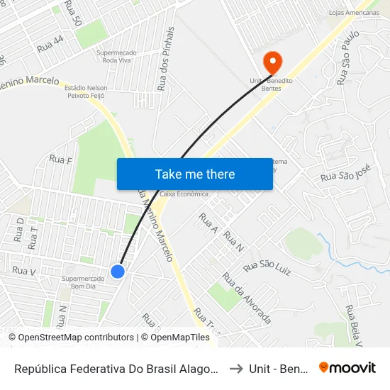 República Federativa Do Brasil Alagoas Maceió Santa Lúcia J?? 288-386 to Unit - Benedito Bentes map
