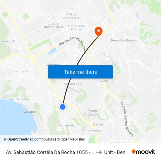 Av. Sebastião Corrêia Da Rocha 1055 - Tabuleiro Do Martins Maceió - Al Brasil to Unit - Benedito Bentes map