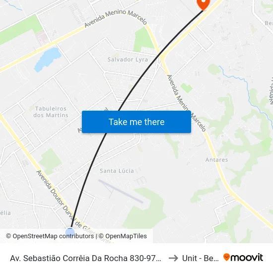 Av. Sebastião Corrêia Da Rocha 830-976 - Tabuleiro Do Martins Maceió - Al 57061-410 Brasil to Unit - Benedito Bentes map