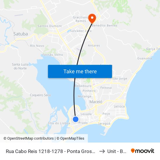 Rua Cabo Reis 1218-1278 - Ponta Grossa Maceió - Al 57014-260 República Federativa Do Brasil to Unit - Benedito Bentes map