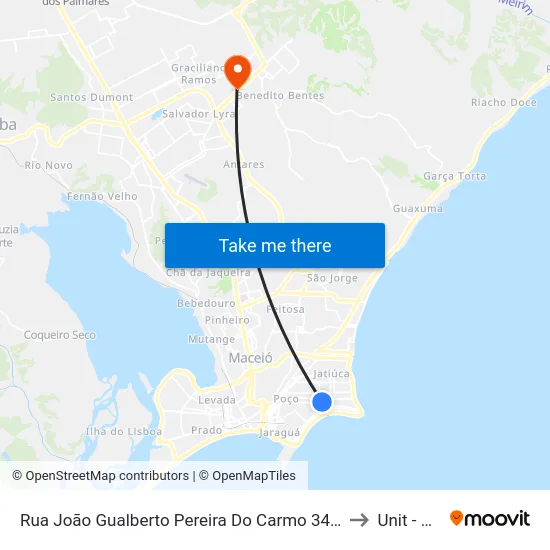 Rua João Gualberto Pereira Do Carmo 343 - Ponta Verde Maceió - Al 57035-270 República Federativa Do Brasil to Unit - Benedito Bentes map