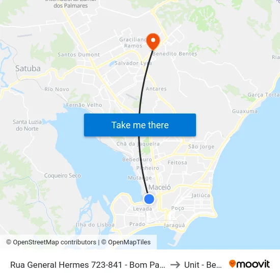 Rua General Hermes 723-841 - Bom Parto Maceió - Al República Federativa Do Brasil to Unit - Benedito Bentes map