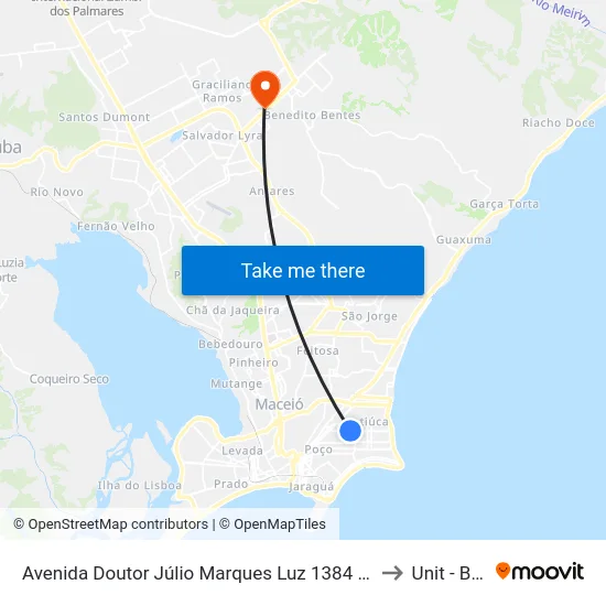 Avenida Doutor Júlio Marques Luz 1384 - Jatiúca Maceió - Al 57035-700 República Federativa Do Brasil to Unit - Benedito Bentes map
