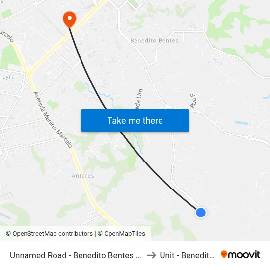 Unnamed Road - Benedito Bentes Maceió - Al Brasil to Unit - Benedito Bentes map