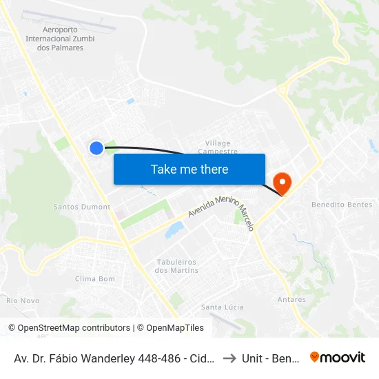 Av. Dr. Fábio Wanderley 448-486 - Cidade Universitária Maceió - Al Brasil to Unit - Benedito Bentes map