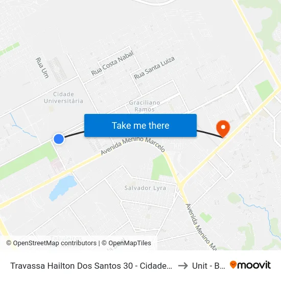 Travassa Hailton Dos Santos 30 - Cidade Universitária Maceió - Al 57073-480 República Federativa Do Brasil to Unit - Benedito Bentes map