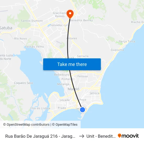 Rua Barão De Jaraguá 216 - Jaraguá Maceió - Al Brasil to Unit - Benedito Bentes map