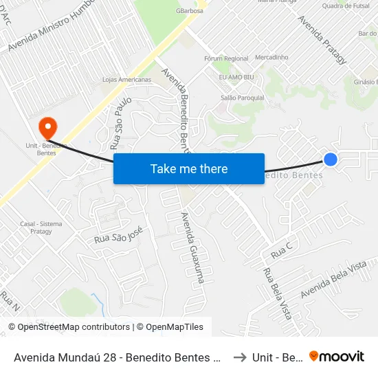 Avenida Mundaú 28 - Benedito Bentes Maceió - Al 57085-778 República Federativa Do Brasil to Unit - Benedito Bentes map