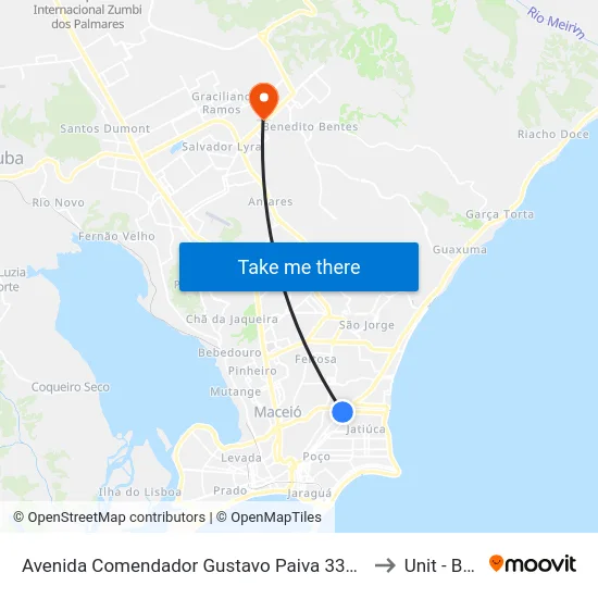 Avenida Comendador Gustavo Paiva 3340 - Mangabeiras Maceió - Al República Federativa Do Brasil to Unit - Benedito Bentes map