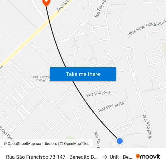 Rua São Francisco 73-147 - Benedito Bentes Maceió - Al República Federativa Do Brasil to Unit - Benedito Bentes map