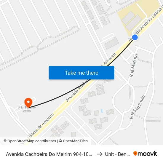 Avenida Cachoeira Do Meirim 984-1052 - Benedito Bentes Maceió - Al Brasil to Unit - Benedito Bentes map