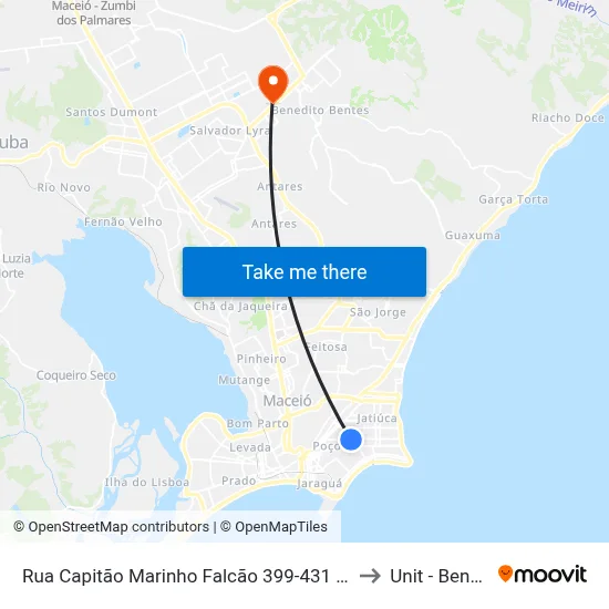 Rua Capitão Marinho Falcão 399-431 - Poço Maceió - Al 57025-260 Brasil to Unit - Benedito Bentes map
