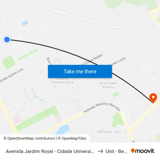 Avenida Jardim Royal - Cidade Universitária Maceió - Al República Federativa Do Brasil to Unit - Benedito Bentes map