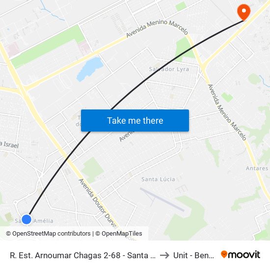 R. Est. Arnoumar Chagas 2-68 - Santa Amelia Maceió - Al 57063-430 Brasil to Unit - Benedito Bentes map
