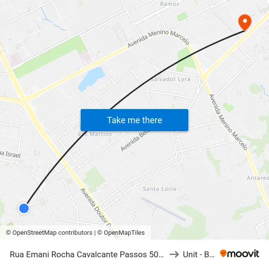 Rua Emani Rocha Cavalcante Passos 502-744 - Santa Amelia Maceió - Al República Federativa Do Brasil to Unit - Benedito Bentes map