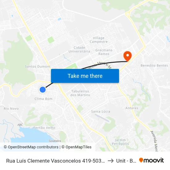 Rua Luís Clemente Vasconcelos 419-503 - Clima Bom Maceió - Al 57071-040 República Federativa Do Brasil to Unit - Benedito Bentes map