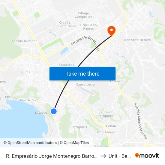 R. Empresário Jorge Montenegro Barros 2867-3013 - Santa Amelia Maceió - Al Brasil to Unit - Benedito Bentes map
