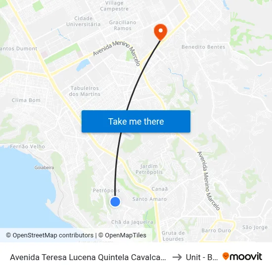 Avenida Teresa Lucena Quintela Cavalcante 832-894 - Petrópolis Maceió - Al República Federativa Do Brasil to Unit - Benedito Bentes map