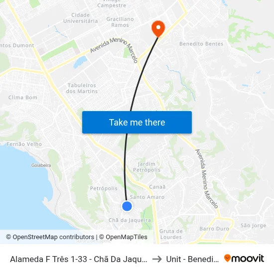 Alameda F Três 1-33 - Chã Da Jaqueira Maceió - Al Brasil to Unit - Benedito Bentes map