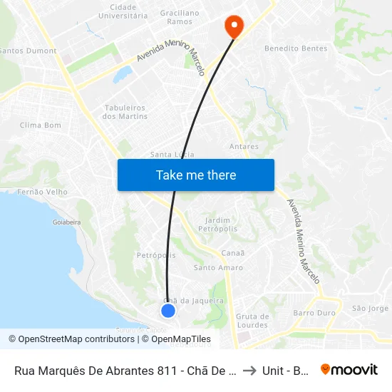 Rua Marquês De Abrantes 811 - Chã De Bebedouro Maceió - Al República Federativa Do Brasil to Unit - Benedito Bentes map