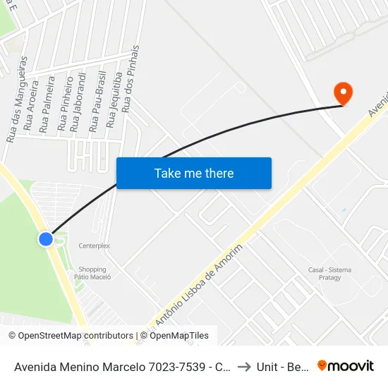 Avenida Menino Marcelo 7023-7539 - Cidade Universitária Maceió - Al 57073-470 Brasil to Unit - Benedito Bentes map