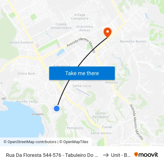Rua Da Floresta 544-576 - Tabuleiro Do Martins Maceió - Al 57060-080 República Federativa Do Brasil to Unit - Benedito Bentes map
