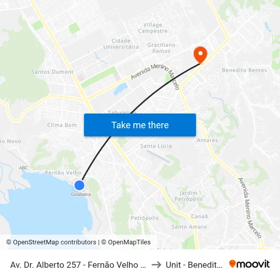 Av. Dr. Alberto 257 - Fernão Velho Maceió - Al Brasil to Unit - Benedito Bentes map