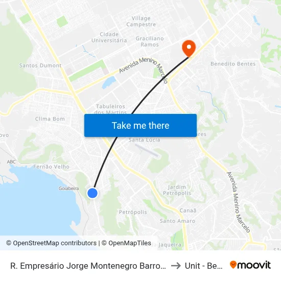 R. Empresário Jorge Montenegro Barros 2613-2697 - Santa Amelia Maceió - Al Brasil to Unit - Benedito Bentes map