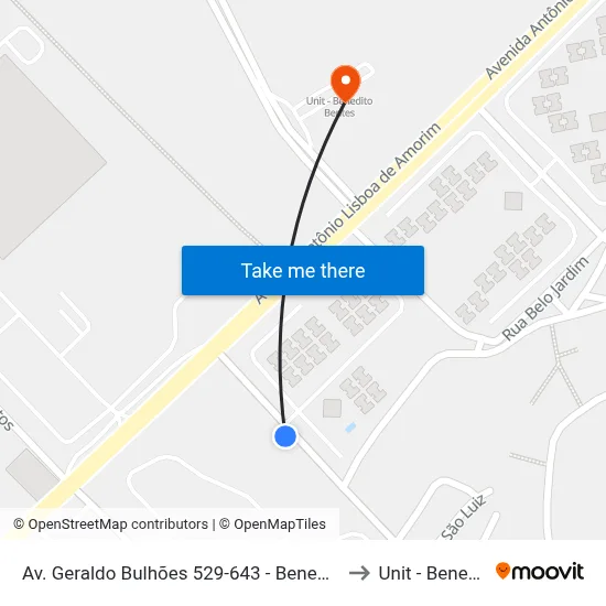 Av. Geraldo Bulhões 529-643 - Benedito Bentes Maceió - Al Brasil to Unit - Benedito Bentes map
