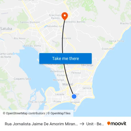 Rua Jornalista Jaime De Amorim Miranda 68-142 - Poço Maceió - Al 57025-610 Brasil to Unit - Benedito Bentes map