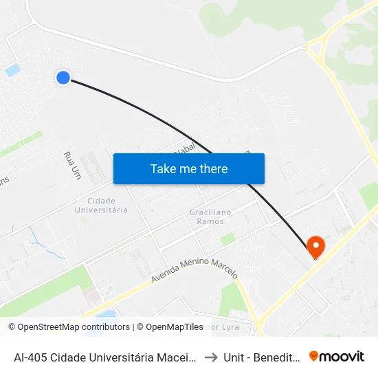Al-405 Cidade Universitária Maceió - Alagoas Brasil to Unit - Benedito Bentes map