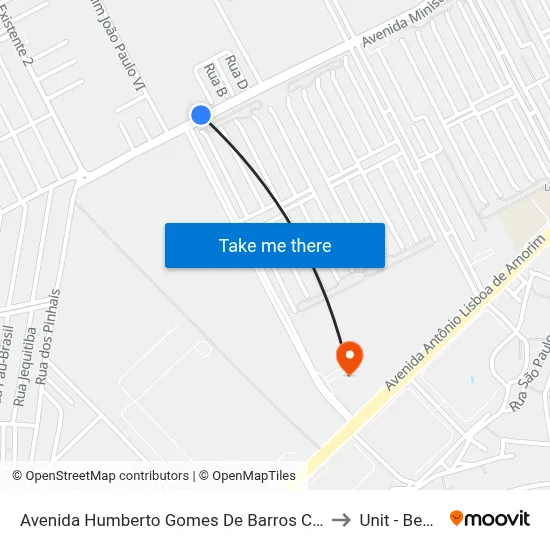 Avenida Humberto Gomes De Barros Cidade Universitária Maceió - Alagoas Brasil to Unit - Benedito Bentes map