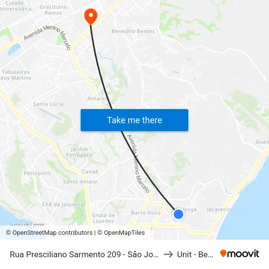 Rua Presciliano Sarmento 209 - São Jorge Maceió - Al República Federativa Do Brasil to Unit - Benedito Bentes map