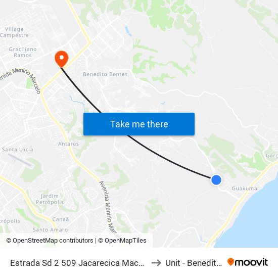 Estrada Sd 2 509 Jacarecica Maceió - Alagoas Brasil to Unit - Benedito Bentes map