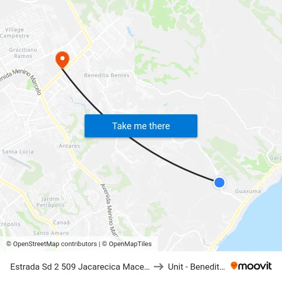 Estrada Sd 2 509 Jacarecica Maceió - Alagoas Brasil to Unit - Benedito Bentes map