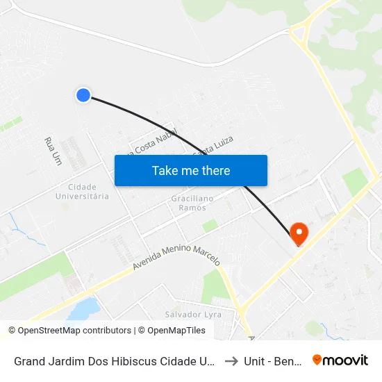 Grand Jardim Dos Hibiscus Cidade Universitária Maceió - Alagoas Brasil to Unit - Benedito Bentes map