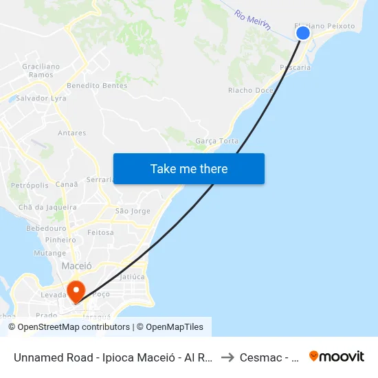 Unnamed Road - Ipioca Maceió - Al República Federativa Do Brasil to Cesmac - Campus IV map