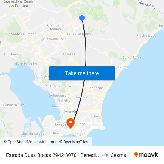 Estrada Duas Bocas 2942-3070 - Benedito Bentes Maceió - Al República Federativa Do Brasil to Cesmac - Campus IV map