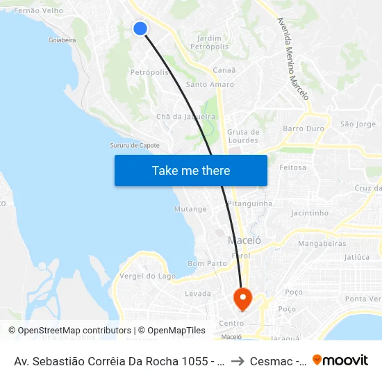 Av. Sebastião Corrêia Da Rocha 1055 - Tabuleiro Do Martins Maceió - Al Brasil to Cesmac - Campus IV map