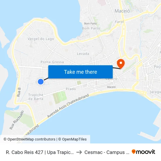 R. Cabo Reis 427 | Upa Trapiche to Cesmac - Campus IV map