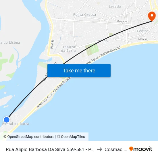 Rua Alípio Barbosa Da Silva 559-581 - Pontal Da Barra Maceió - Al 57010-810 Brasil to Cesmac - Campus IV map