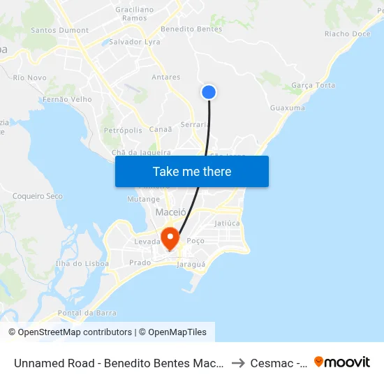 Unnamed Road - Benedito Bentes Maceió - Al República Federativa Do Brasil to Cesmac - Campus IV map